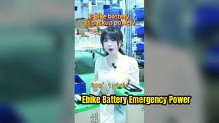 ? 백업 전원으로 전자 자전거 배터리?
