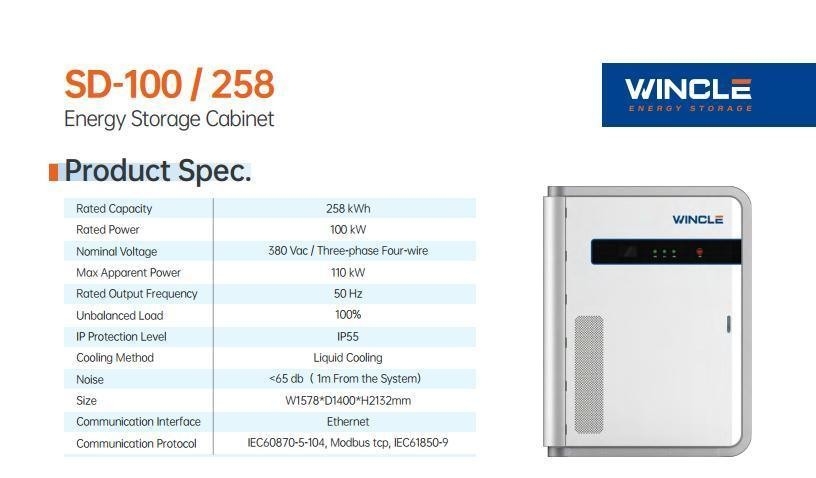 라이프포4 배터리 상업용 에너지 저장 시스템 100kW-120kW AC 냉각