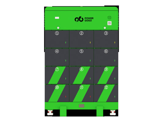 12 슬롯 충전 배터리 교환 스테이션 IP54 두 바퀴 소터 교환 가능한 배터리